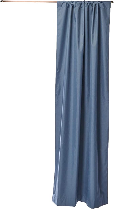 ECLIPSE Kendall Modern Blackout Thermal Rod Pocket Window Curtain for Bedroom or Living Room (1 Panel), 42" x 84", Slate