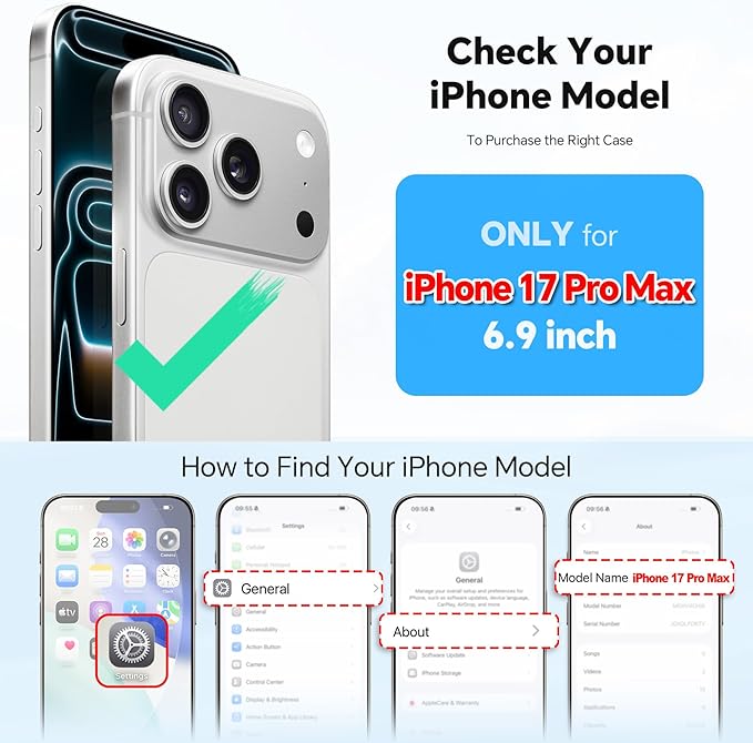 TUCCH Removable Crossbody Case Wallet for iPhone 17 Pro Max 6.9" 2025, Wireless Charging, RFID Blocking 10 Card Slots, Lanyard, Wrist Strap, Zipper Pocket, PU Leather, Stand Magnetic Cover, Light Blue