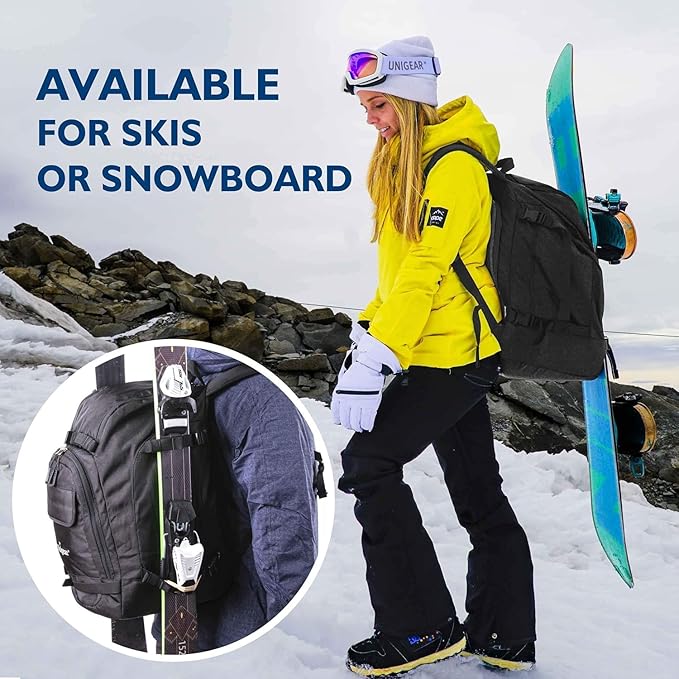 Unigear Ski Boot Bag Backpack for Helmet 50L/70L, Goggles, Gloves, Skis, Snowboard & Accessories