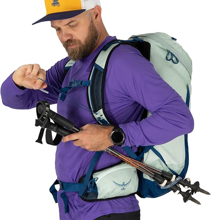 Osprey Talon 26L Men's Lightweight Hiking Backpack - Daypack for Travel & Camping, Frosty Mint Green/Night Shift