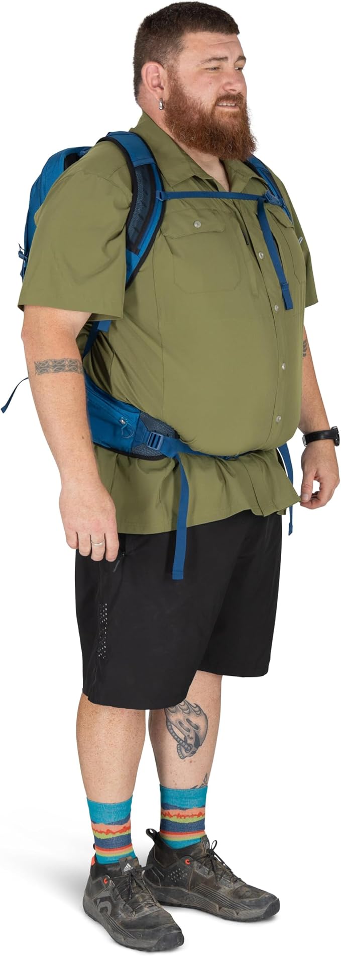 Osprey Talon 22L Men's Lightweight Hiking Backpack - Small Daypack for Travel & Camping, Black/Coal Grey, Extended Fit