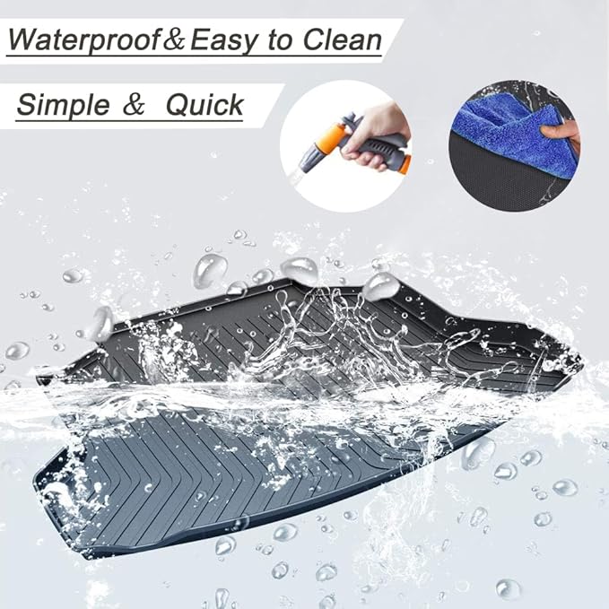 X5 Cargo Liner - All-Weather Cargo Mats Compatible with BMW X5 2014-2018 Models， 3D Custom-Fit Waterproof Non-Slip Durable Odorless TPO High-Raised Edge Trunk Tray Floor Mat
