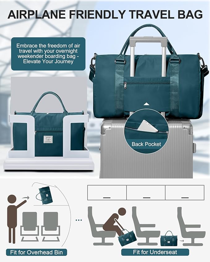Gym Bag Womens,Travel Duffel Carry on Bag Sport Tote Bag Weekend Overnight Bag