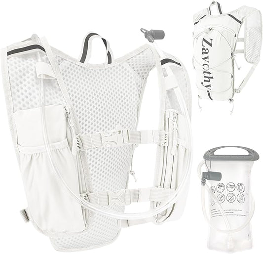 Zavothy Hydration Backpack with Rain Cover, 1.5L Lightweight Hydration Pack for Hiking, Cycling & Trail Running