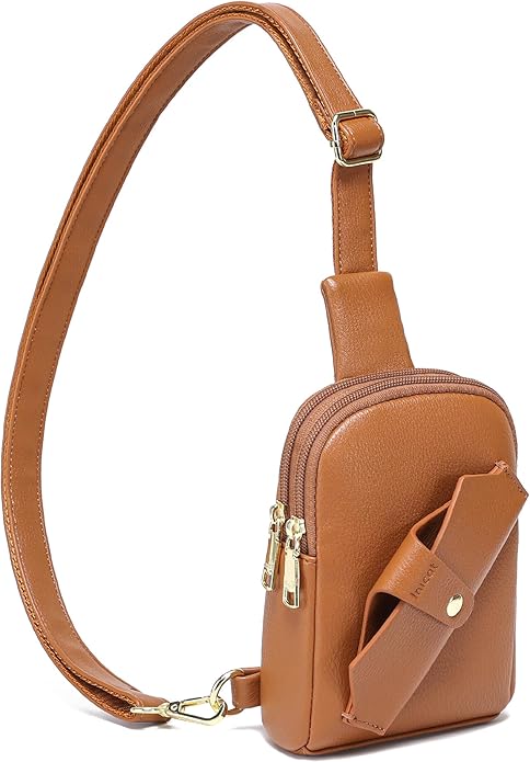 INICAT Travel Small Crossbody Sling Bags Women Cross Body Purses Passport Holder Vegan Leather Fanny Packs Birthday Gifts
