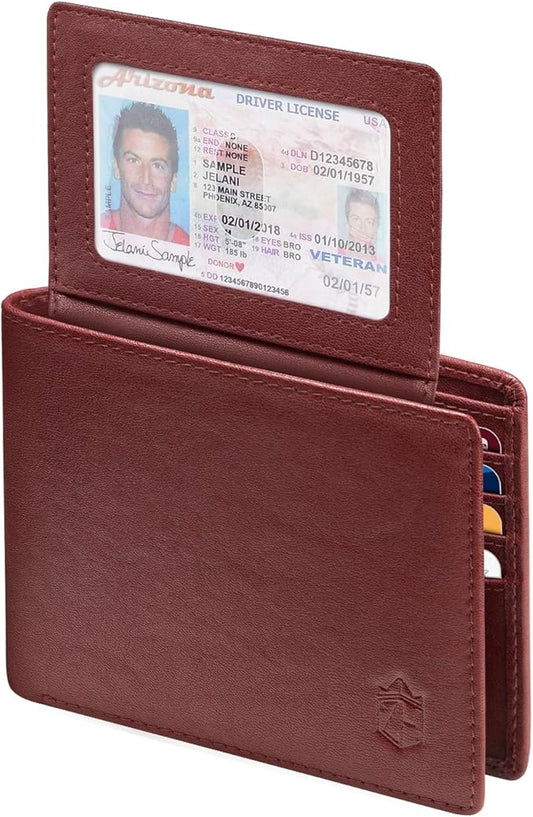 Zitahli Wallet for Men 12 Card Holder Slim Rfid Leather 2 ID Window Wallets With Gift Box Men's Accessories