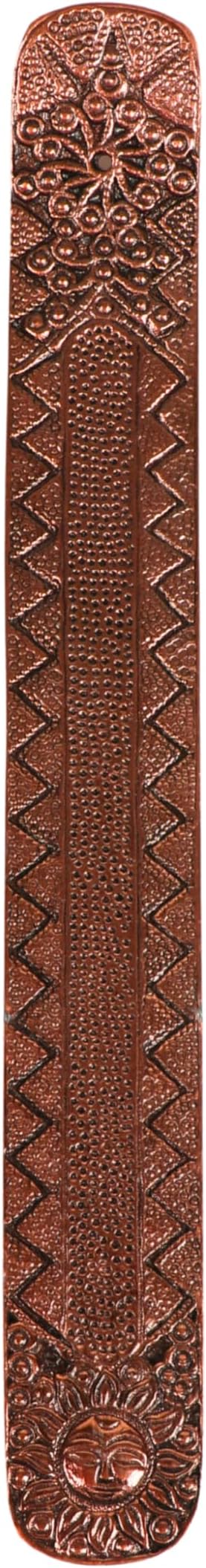 Hosley Antique Copper Aluminium Incense Holders. 9.5-Inch-Long Holder, Rich Antique Copper Finish Adding Rustic Charm to Any Room, Perfect for Home Ambiance and Décor