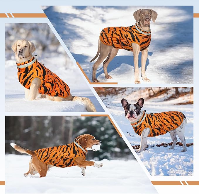 OUOBOB Dog Coats for Small Dogs, Puppy Coat, Warm Winter Jacket, XS Dog Coat with Harness Built in, Waterproof Pet Cold Weather Coats, Puppy Winter Clothes Snowsuit Chihuahua Maltese,XS
