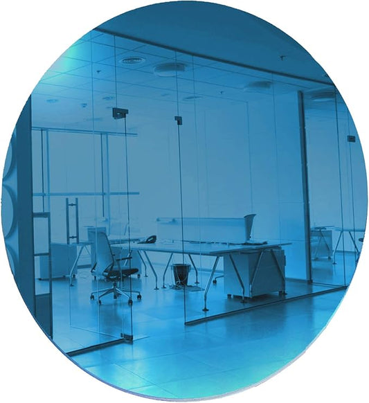 Marketing Holders Acrylic Mirror 6" Wide Round Medium Blue .118" Thick No Adhesive Reflective Pieces Perfect for DIY Arts and Crafts School Projects Home or Office Decor Special Events