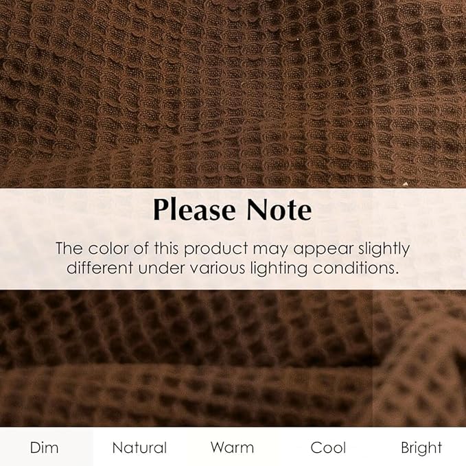 Salt Earth GOTS Certified 100% Organic Cotton Throw Blanket, 60"x80" Waffle Blankets & Throws for Bed, Throw Blanket for Couch, Cozy Christmas Blankets and Throws for Christmas Gifts (Potting Soil)