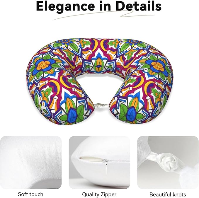 Comfortable Travel Pillow for Pain Relief Sleeping, Memory Foam Airplane Car Neck Pain Pillows Talavera, Funny Chin Head Support Cushion