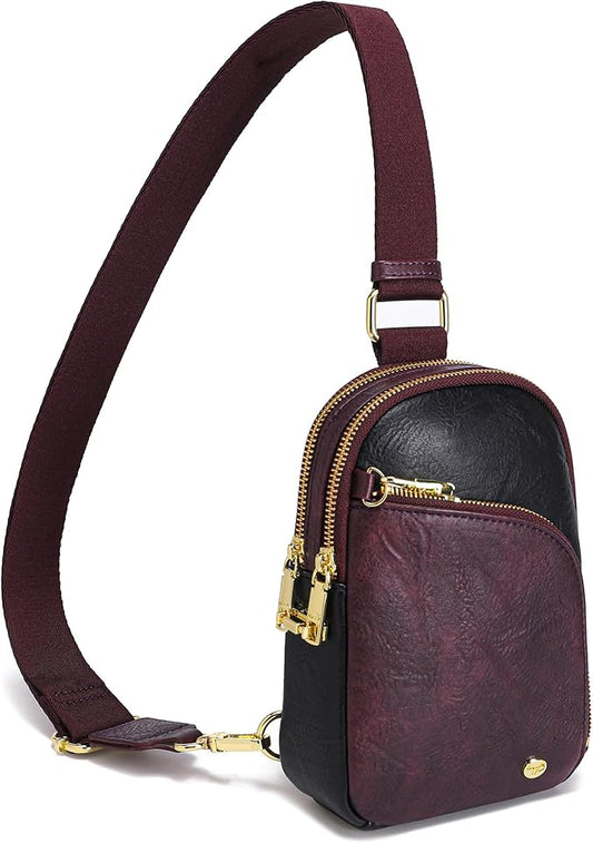 INICAT RFID Blocking Sling Bag Anti Theft Crossbody Bags Women Valentine's Day Gifts Travel Purses Vegan Leather