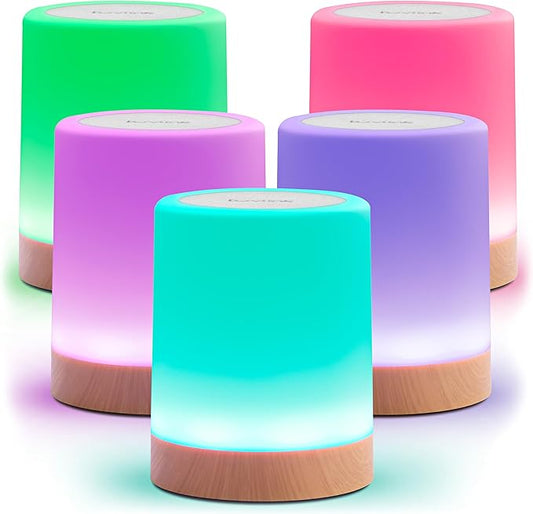 LuvLink Friendship Lamp v2.0 - Long Distance WiFi Touch Lamps for Couples, Friends & Family | Stay Connected from Anywhere – Easy App Setup – No Subscription (Set of Five)