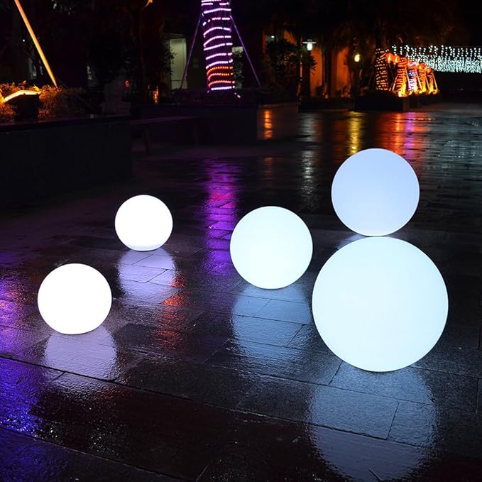 Modern Home LED Glowing Sphere w/Infrared Remote Control - Indoor/Outdoor Floating Light Ball (24 inch)