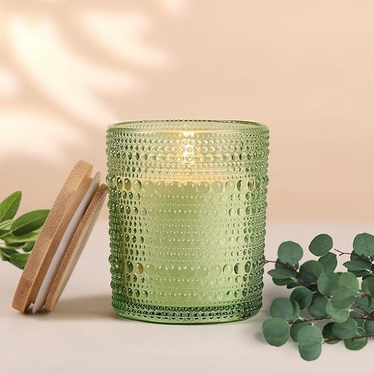Eucalyptus & Sage Soy Scented Candles for Home- 6.3oz 42H Natural Soy Wax Aromatherapy Jar Candle with Strong Scent, Decorative Aesthetic Candles for Relax, Meditation, Bathroom, Luxury Gift for Women