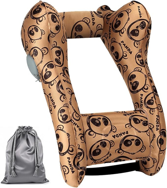 Inflatable Travel Neck Pillow for Kids, Quick Inflate, Portable and Comfortable Car Pillow with Neck & Shoulder Support – Ideal for Sleeping in Planes, Cars, Trains – Ages 6+ & Under 165 lbs