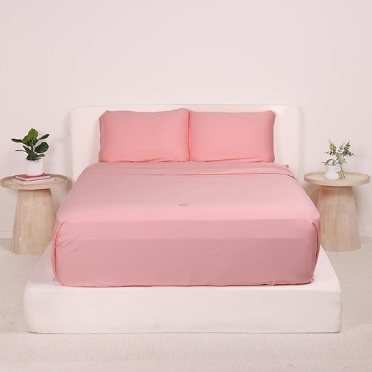 THE LAD COLLECTIVE 2.0 Bedding Set - 4 Piece Sheet & Pillow Case Set, Custom Cotton Blend, Soft, Comfortable, Temperature Regulating, & Easy-to-Use - (California King, Streaky Bay)
