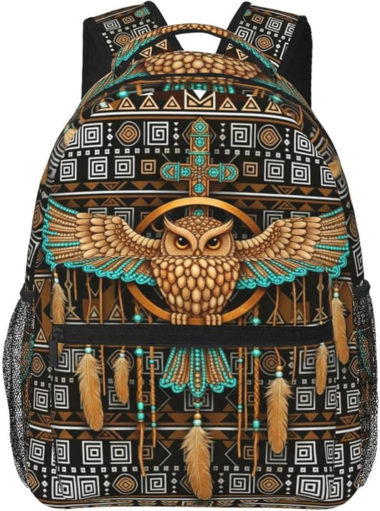 Native American Backpack for Men Women,Casual Travel Hiking Camping Backpacks Lightweight Bookbag