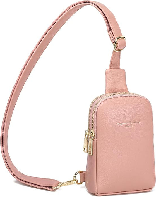 INICAT Travel Small Crossbody Sling Bags Women Cross Body Purses Passport Holder Vegan Leather Fanny Packs Birthday Gifts