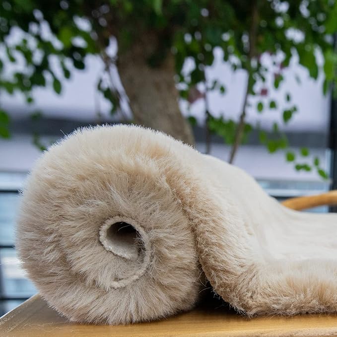 Shag Polyester Bunny Washable Fluffy Rug Runners for Hallways Camel Plush Area Rugs for Living Room Bedroom Sheepskin Rug 2x6 Shaped Nursery Rugs