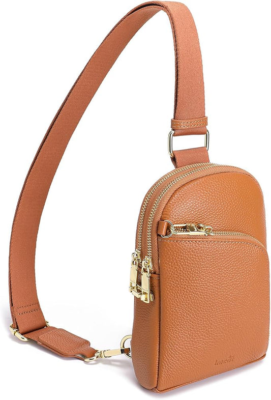 INICAT RFID Blocking Sling Bag Anti Theft Crossbody Bags Women Valentine's Day Gifts Travel Purses Vegan Leather