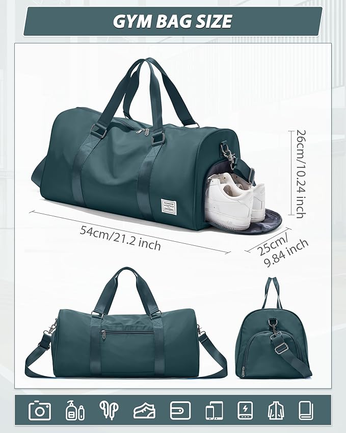 Gym Bag Womens,Travel Duffel Carry on Bag Sport Tote Bag Weekend Overnight Bag