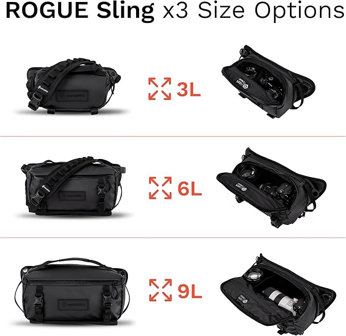 WANDRD ROGUE V1 6L Sling: Compact Camera Sling and Crossbody Bag with Fast Access, 3-Way Carry– Lightweight Everyday Bag Great for Travel, Photography, and Daily Use (Wasatch Green)