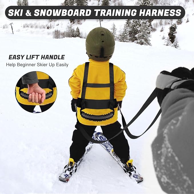 Odoland Kids Ski Snowboard Training Harness Toddler Skiing Harness with Removable Leash Speed Control Teaching for Beginners