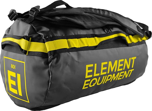Element Equipment Trailhead Duffel Bag Shoulder Straps Waterproof Black/Yellow Medium