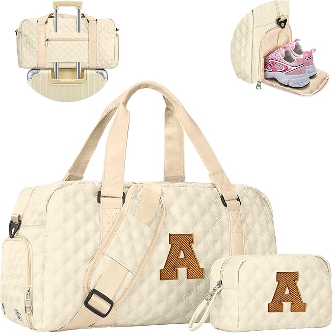 Elilier Birthday Gifts for Women Girls Duffle Bag: Letter Carry on bags, Dance Cheer bag Sports for Girl, Kid Gymnastics Bags, Birthday Gifts for Women Girl Kids Teens Mom
