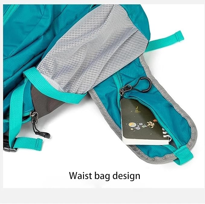 Hiking Backpack Daypack for Outdoor Travel, Lightweight Pack with Multiple Compartments, Unisex for Camping and Daily Use (Black)