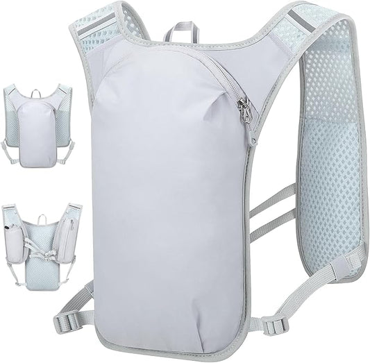 TUIKEN Small Hiking Backpack 10L - Lightweight Packable Foldable Backpack for Travel Camping Outdoor Commute, Compact Rucksack for Women Men(Grey)