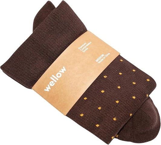 Wellow Premium Socks (Compression Socks - Regular) for Men & Women, Made with Viscose from Bamboo, Knee High, 18-25 mmHg