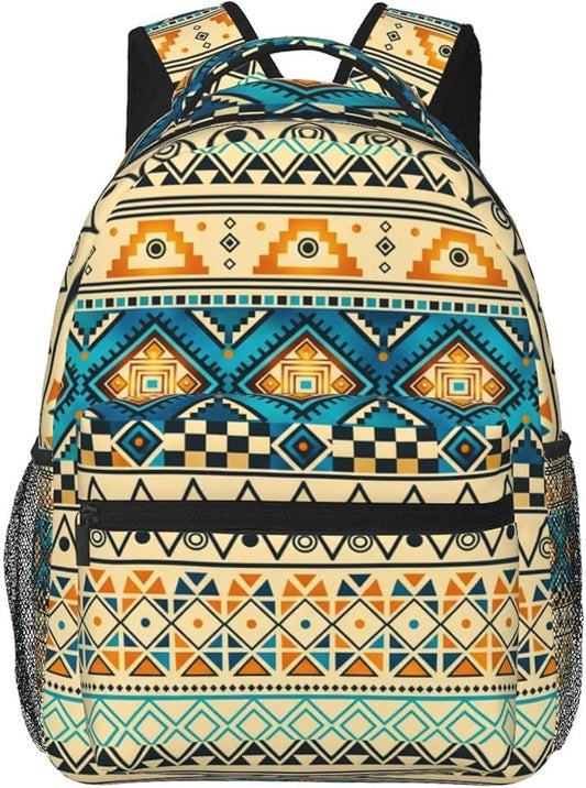 Native American Backpack for Men Women,Casual Travel Hiking Camping Backpacks Lightweight Bookbag