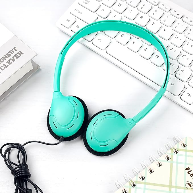 Kids Headphones Bulk 15 Pack for School Classroom Wired Headphones for Kids Students Children Boys Girls Teen and Adult 3.5 mm Jack Multi Color (10 Mixed Colors)