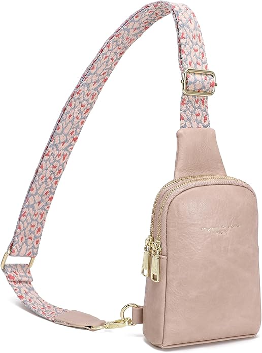 INICAT Travel Small Crossbody Sling Bags Women Cross Body Purses Passport Holder Vegan Leather Fanny Packs Birthday Gifts