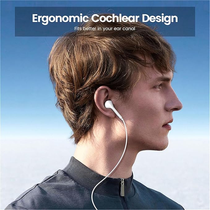 Wired Headphones for iPhone, MFi Certified, Built-in Mic & Volume Control, Noise Reduction in-Ear Earbuds, Plug & Play, Compatible with iPhone 14/13/12/11/X/8/7/SE, All iOS Systems