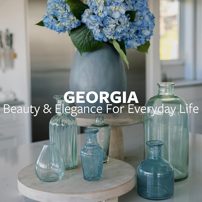 CG Hunter Terracotta Black Vase with Handles, 11-in Vintage Decor Vase & Table Decor in Entryway, Livingroom or Dining Room, Display Fresh or Dried Flowers, or as a Standalone Decorative Accent