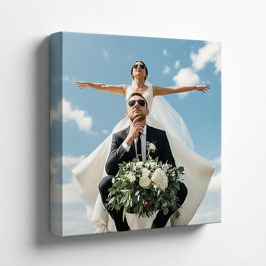 Custom Canvas Prints with Your Photos, Frameless Wall Art Canvas, Personalized Photo Print for Home Decor, Family & Pet Pictures, Gifts for Birthday & Anniversary, Made in USA (8"L x 8"W)