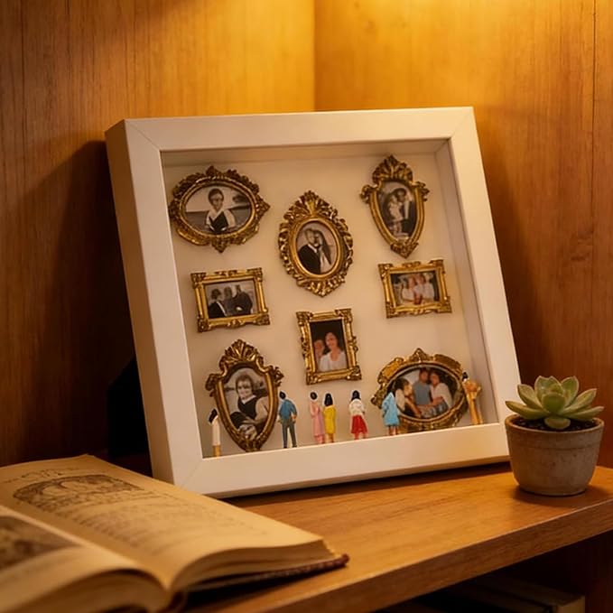 DIY Mini Museum Silhouette Box Unique Memory Keepsake for Home Decor 2026 New Mini Museum Display (Black)