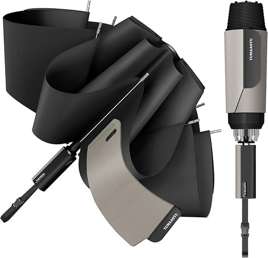 QWB TUMAAOTU Lightweight Compact Inverted Umbrella Windproof Auto Open Close – 5-Second Quick Fold Design for Women & Men, 8 Ribs Strong Travel Umbrellas for Rain & Sun, Fits Backpack & Car