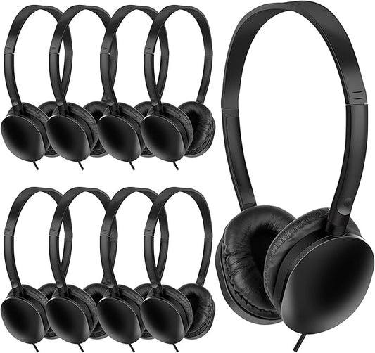 Kids Headphones Bulk 30 Pack for School Students Children Teen Boys Girls,Wholesale Headphones for Classroom,Group Learning, Computer Lab, Library, Online Lesson and Testing (Black)