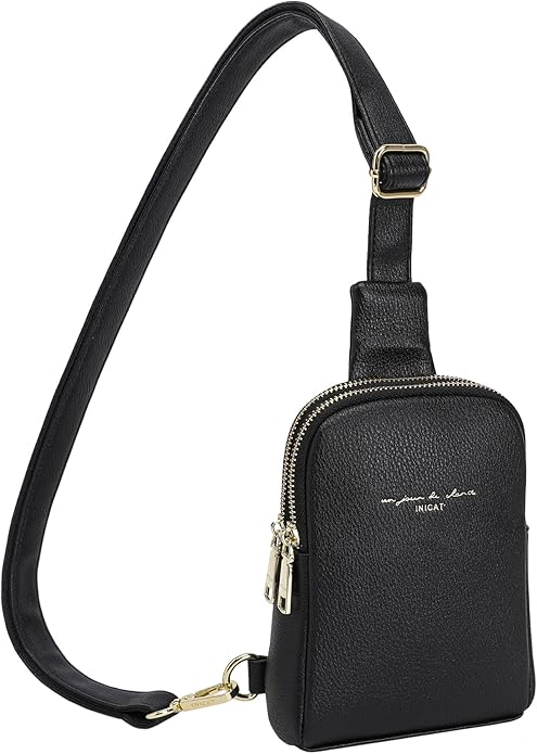 INICAT Travel Small Crossbody Sling Bags Women Cross Body Purses Passport Holder Vegan Leather Fanny Packs Birthday Gifts