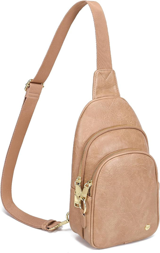 INICAT Crossbody Sling Bags Fanny Packs Valentine's Day Gifts Vegan Leather Travel Vacation Essentials Purses Women