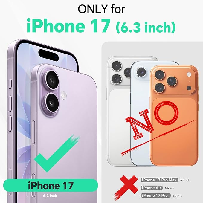 TUCCH 2-in-1 Removable Case Wallet for iPhone 17 (6.3") 2025, Detachable Wrist Strap, 4 Card Holders RFID Blocking, Wireless Charging, Stand, Magnetic, PU Leather, Shockproof Folio Cover, Red