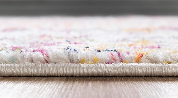 Rugs.com Arlington Collection Rug – 8 Ft Octagon Multi Medium-Pile Rug Perfect for Living Rooms, Kitchens, Entryways
