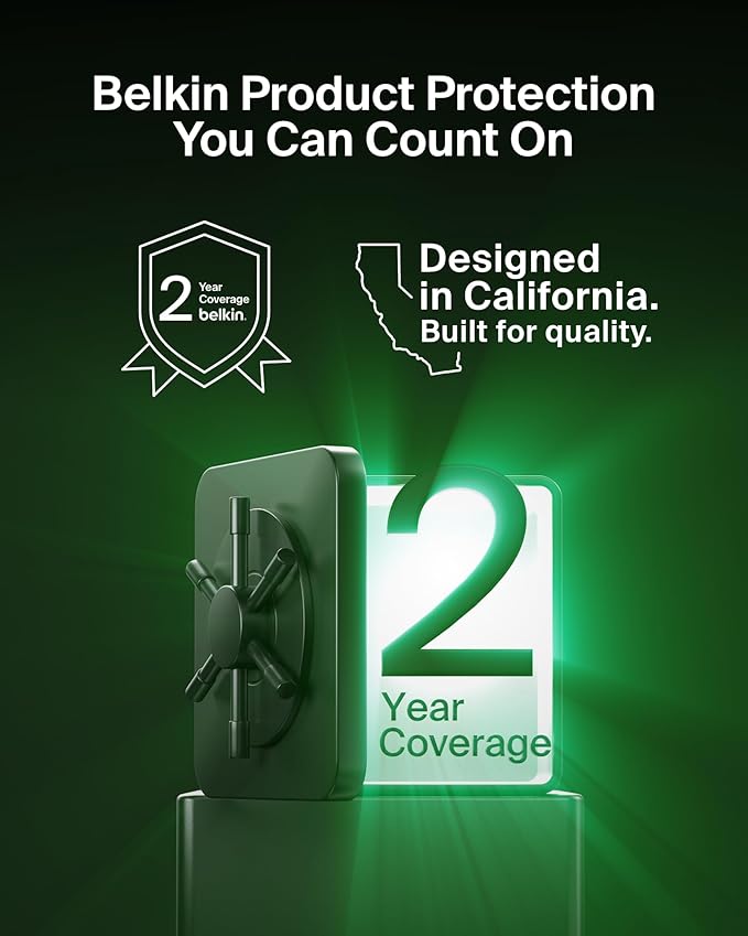 Belkin SoundForm Mini Kids Wireless Headphones w/Built-in Microphone, 30H of Playback Time, Fun Stickers, & Case - Over-Ear Headsets for Online Learning, School, iPhone, iPad, Galaxy, & More - White