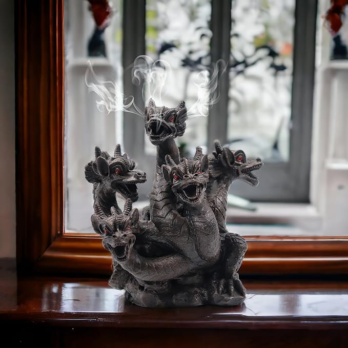 Hosley 12pk Bulk Buy 8.5 Inch High Resin Dragon Decor Statue/Incense Cone Burner Smoking Dragon Holder. Ideal for Spa and Aromatherapy Suggested for use Brand Incense Cones