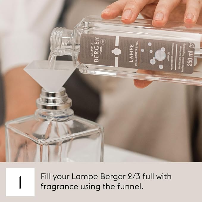 MAISON BERGER New Orleans Lampe Berger Refill, 500 ml (16.9 fl oz), Odor-Neutralizing Home Fragrance Oil Lamps, Pear, Apple, Honey, Cinnamon, Patchouli, Vanilla, Made in France
