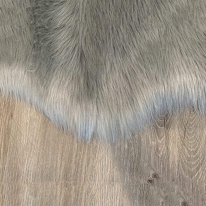 LAMBZY High Pile Super Soft Faux Sheepskin Rug (Grey, 3'x5')